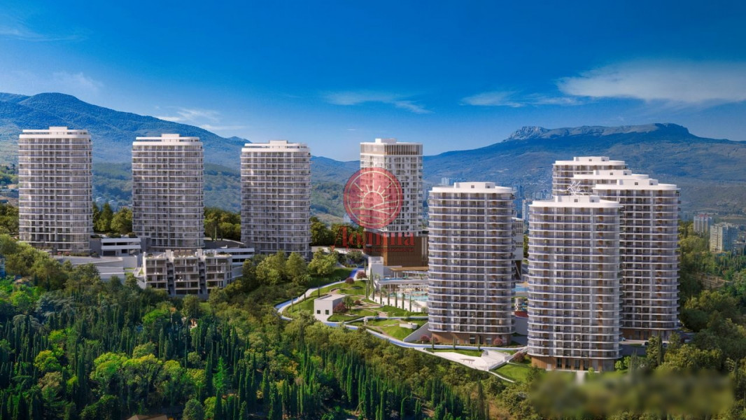 1-комнатная квартира 52,6 кв.м в г. Алушта